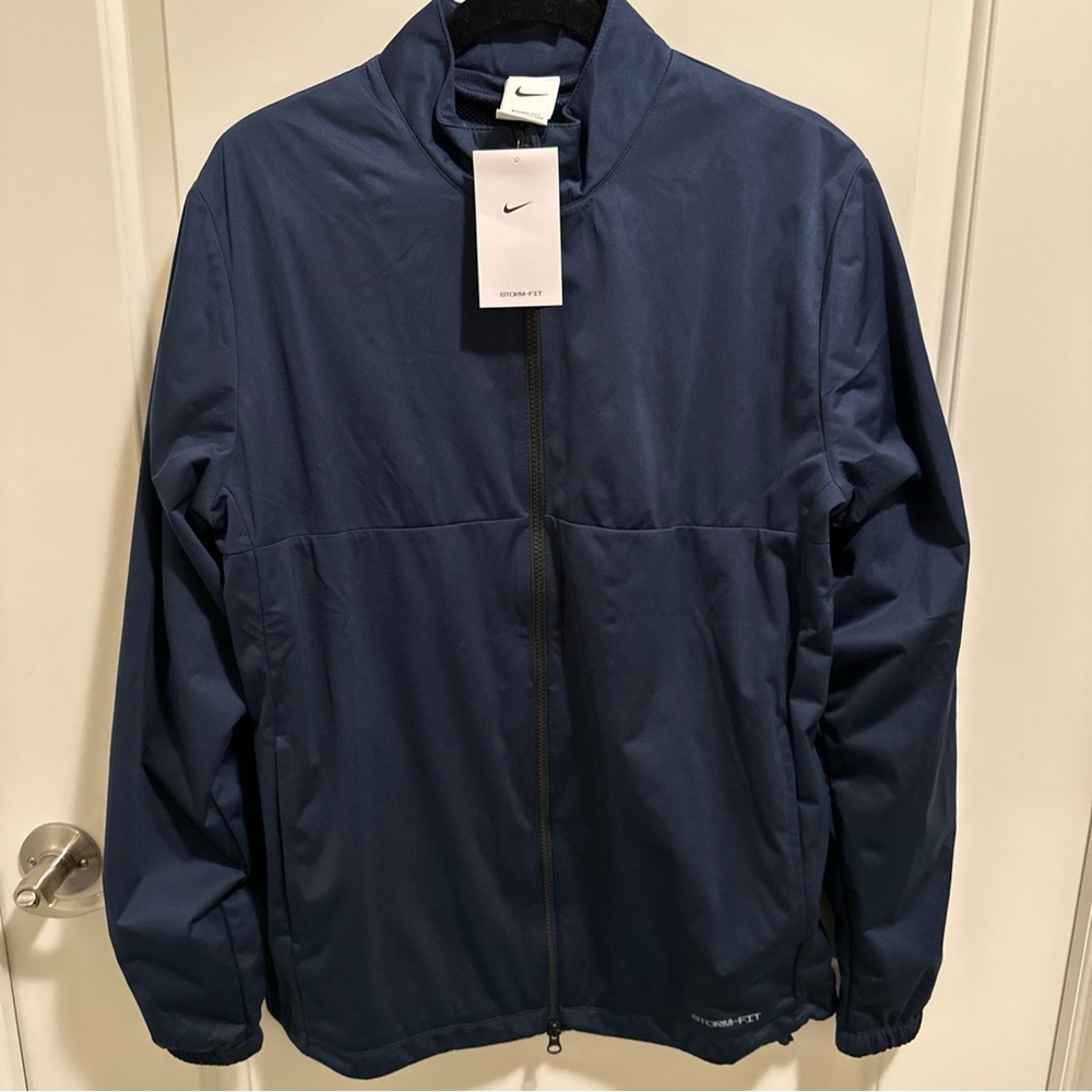 NEW!! Nike Storm-FIT Victory Mens Zip Jacket , Blue, Medium, For Golf, Running
